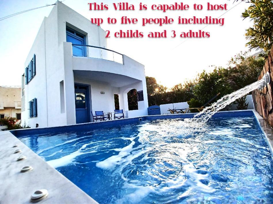 Located By The Sea One Beachfront Private Captain Lazaros Pool Villa With Loft In 750Sqm Spacious Private Plot-Jacuzzi-Sunrelax-Furnished Terace-Gazebo-Private Parking,Sleep 3 Adults And 2 Children, Just Steps From The Black Beach-Seaview ペリッサ エクステリア 写真