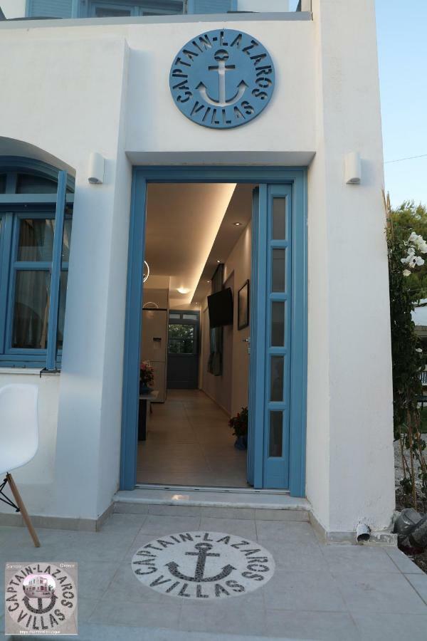 Located By The Sea One Beachfront Private Captain Lazaros Pool Villa With Loft In 750Sqm Spacious Private Plot-Jacuzzi-Sunrelax-Furnished Terace-Gazebo-Private Parking,Sleep 3 Adults And 2 Children, Just Steps From The Black Beach-Seaview ペリッサ エクステリア 写真
